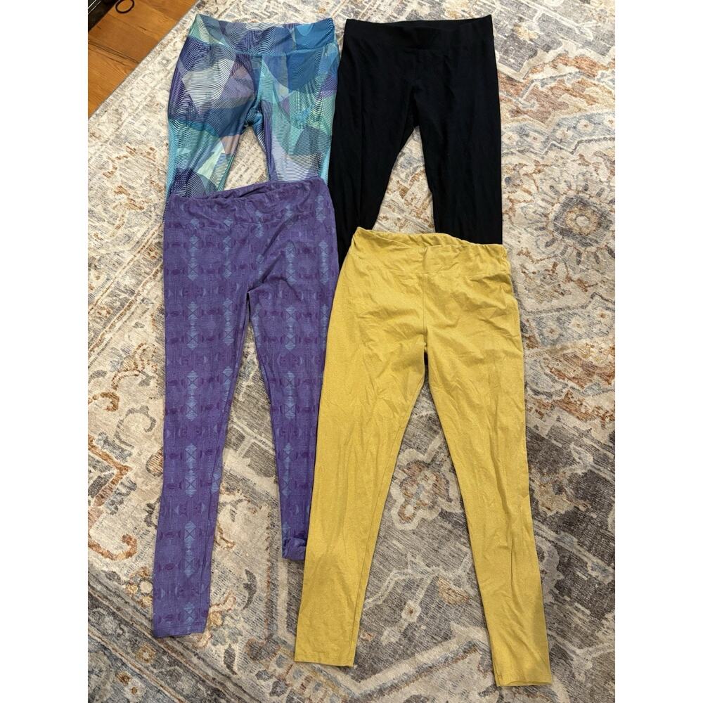 Lot of Women’s Size Large Leggings, Sweat Pants, and 1 dress (assorted brands)